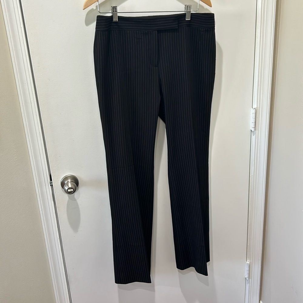 Black pinstriped Tahari pants set size 12